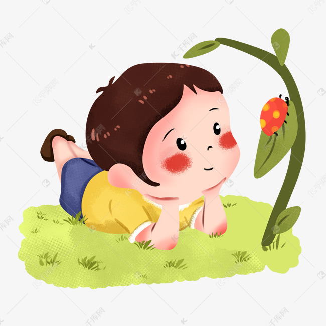 惊蛰看虫子的男孩