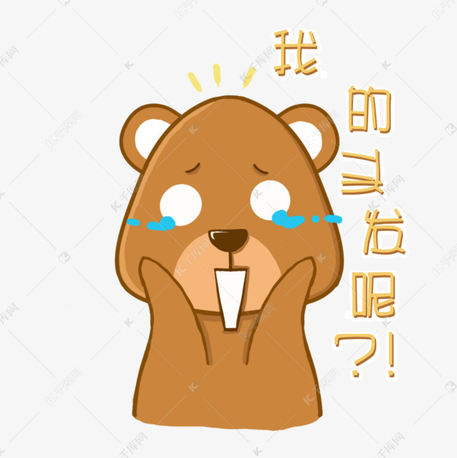 我的头发呢小熊世界杯表情包