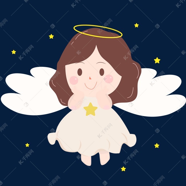 童话梦幻生物天使丘皮特可爱女孩