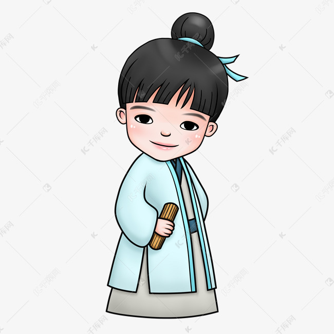 卡通读书小孩古代私塾素材图片免费下载-千库网