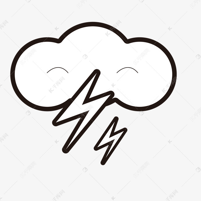 多云转雷雨免抠图