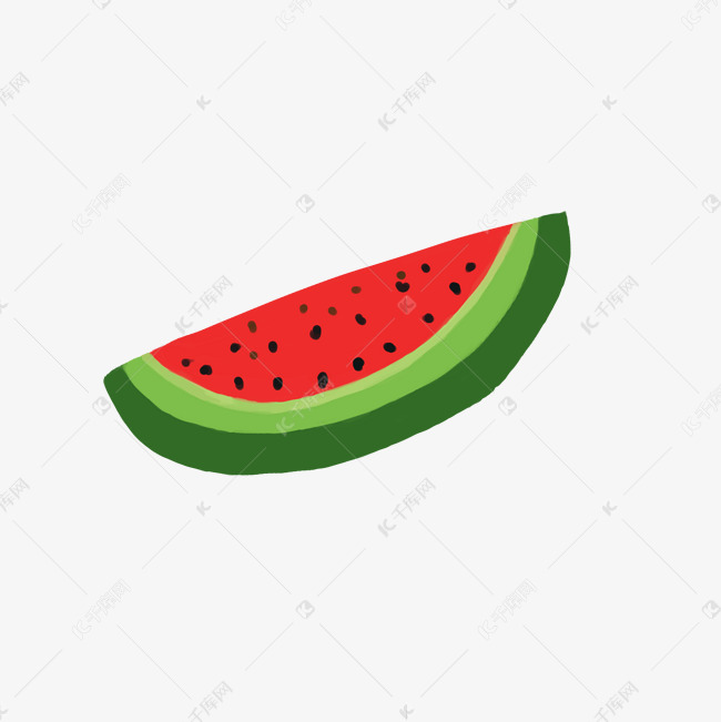 卡通一半西瓜装饰图