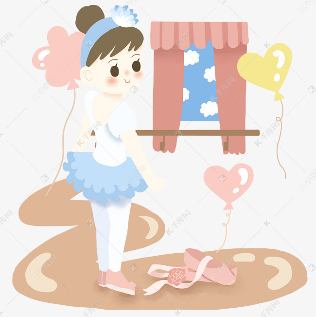 培训班芭蕾卡通美女女孩矢量图说好舞蹈生图片