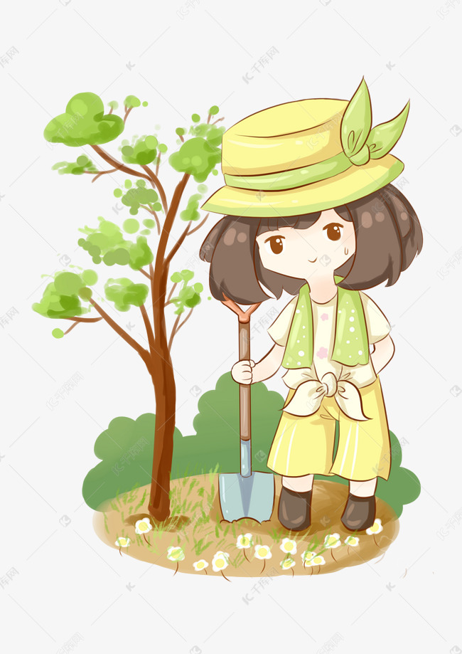 植树节漂亮的小女孩