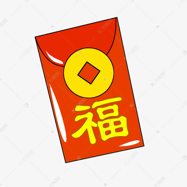 彩色手绘新年红包素材图片免费下载-千库网