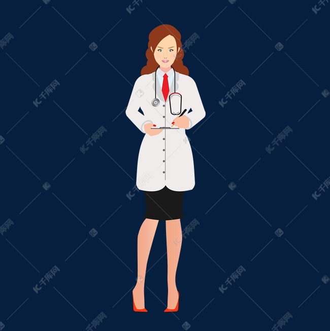 卡通女医生矢量素材