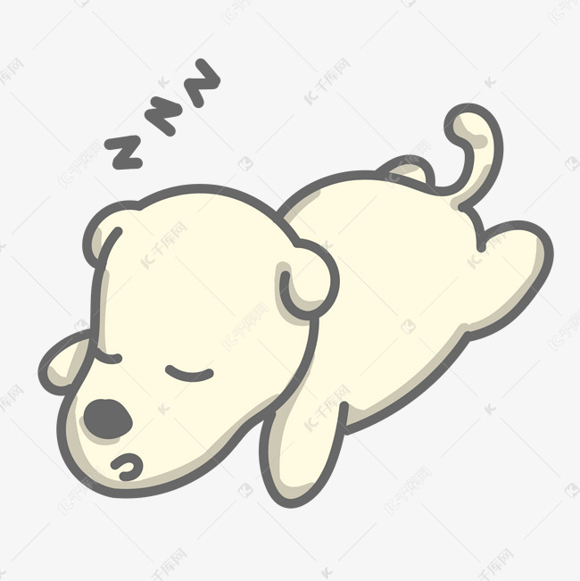 呼呼睡觉小狗