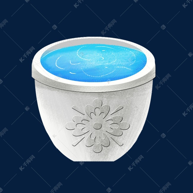 手绘水缸png素材