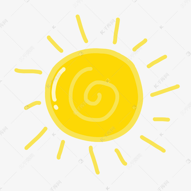太阳卡通金色太阳