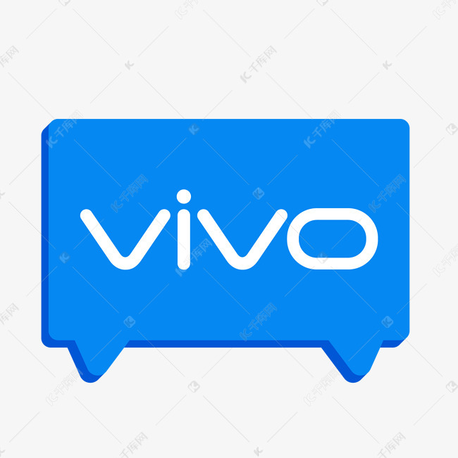 蓝色扁平vivo手机品牌logo图标
