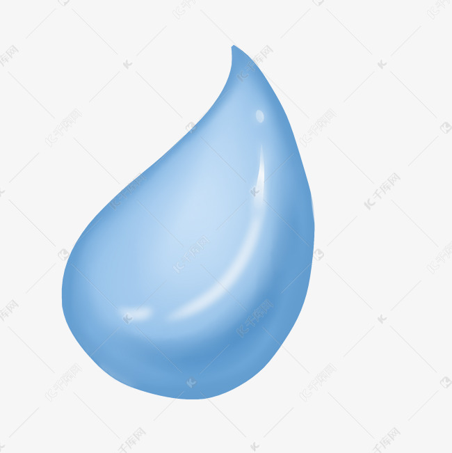 水滴生命之水蓝色透明