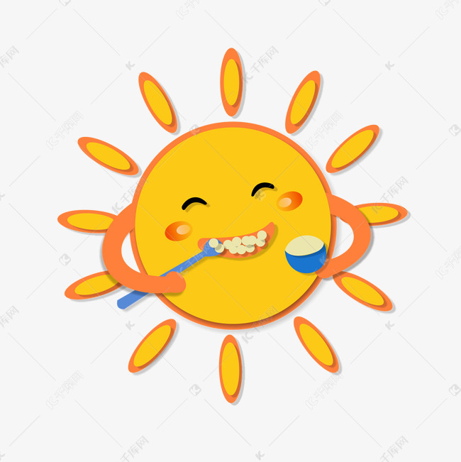 正在刷牙的可爱表情太阳搞笑图片v正在的电视砸图片
