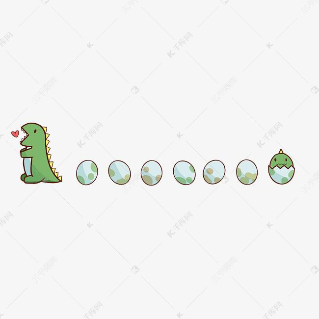 手绘小恐龙分割线