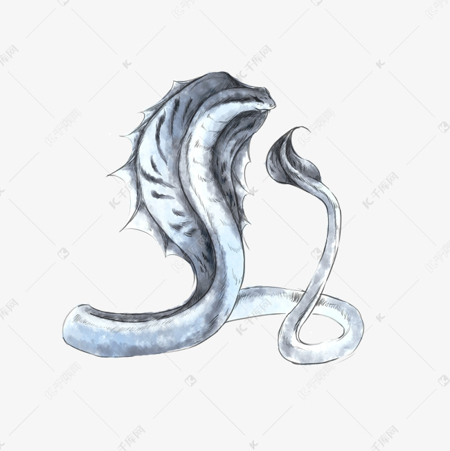 手绘山海经异兽巴蛇