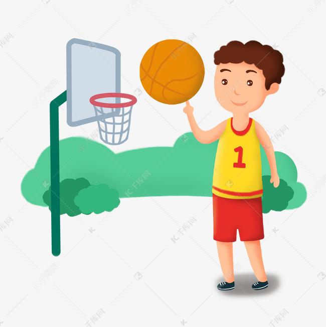 打篮球健身小男孩