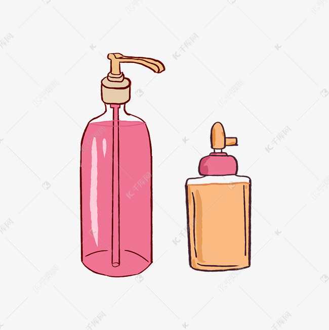 手绘洗漱用品插画