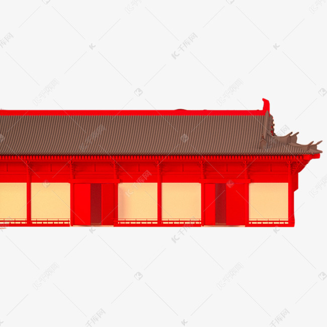 卡通红色古代宫殿下载