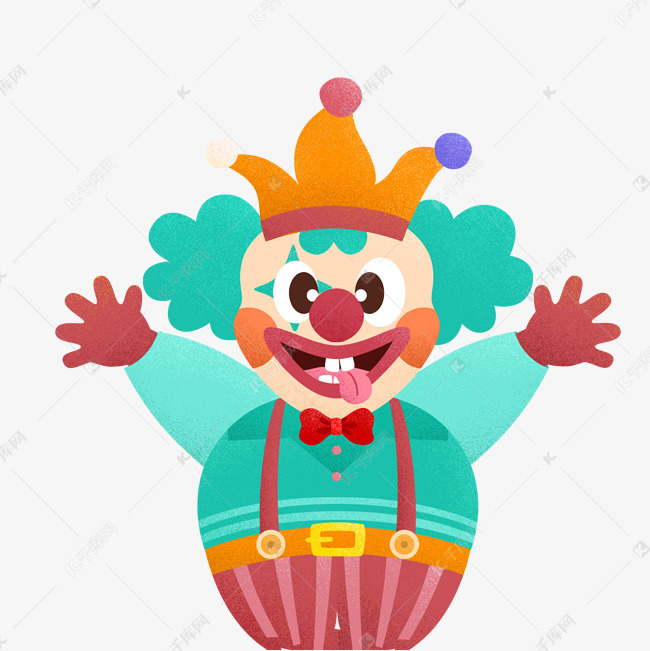 一个兴高采烈的小丑