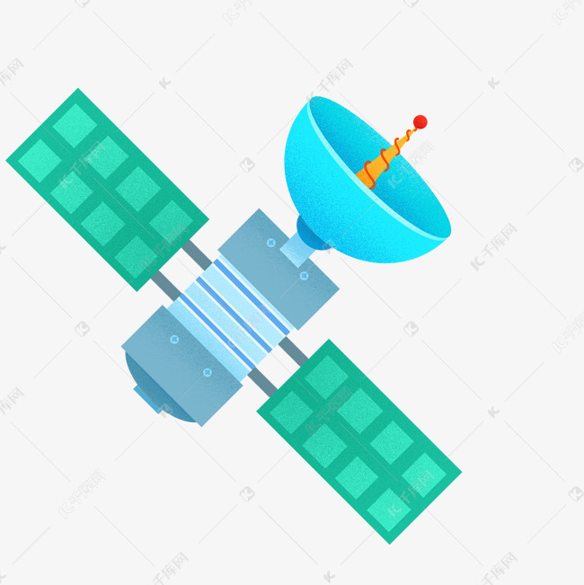 太空雷达卫星发射站免抠png素材