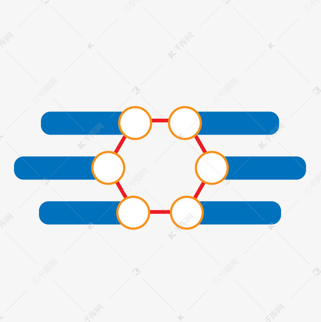 简约风格PPT菱形流程图元素素材图片免费下载