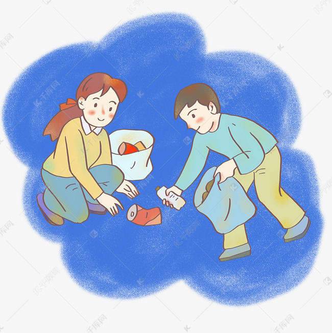 可回收循环标志  垃圾分类标识  可回收垃圾  卡通
