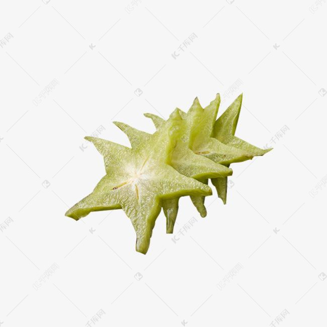 四片切开的水果杨桃食物