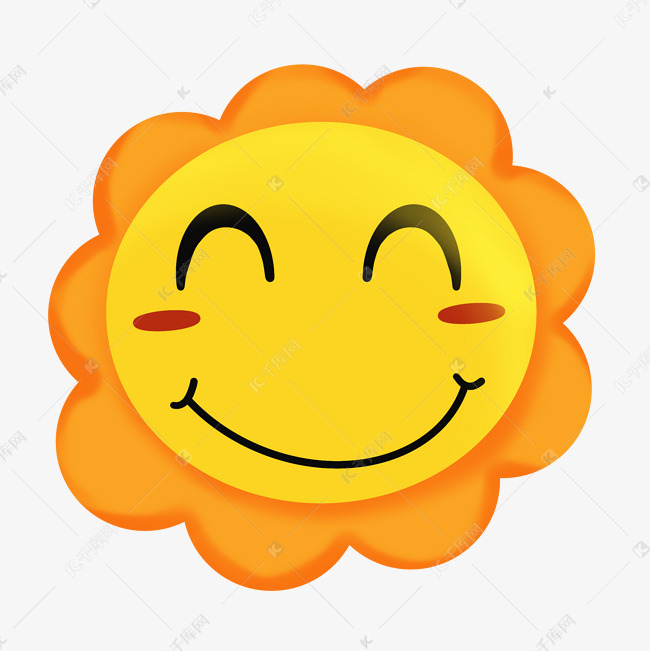 卡通笑脸太阳插画
