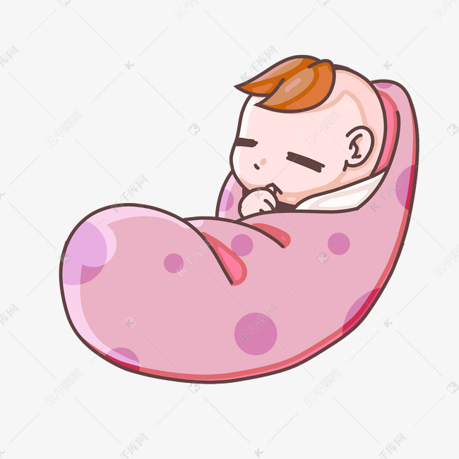 襁褓孩子卡通插画