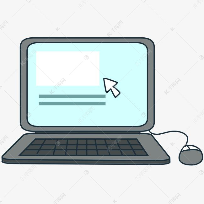 笔记本的卡通插画