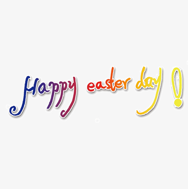 happy easter day复活节快乐英文创意字体设计_艺术字