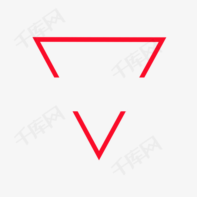 红色倒三角形
