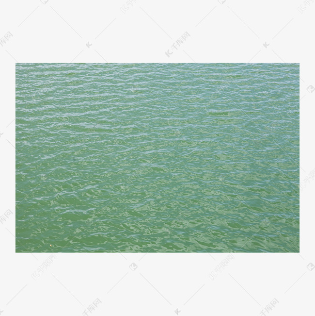 波光粼粼的绿色水面