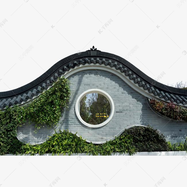 墙免抠古风院落大门