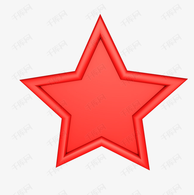 红色的素材免抠五角星卡通五角星图标五角星笔刷立绘形状五角星大红色