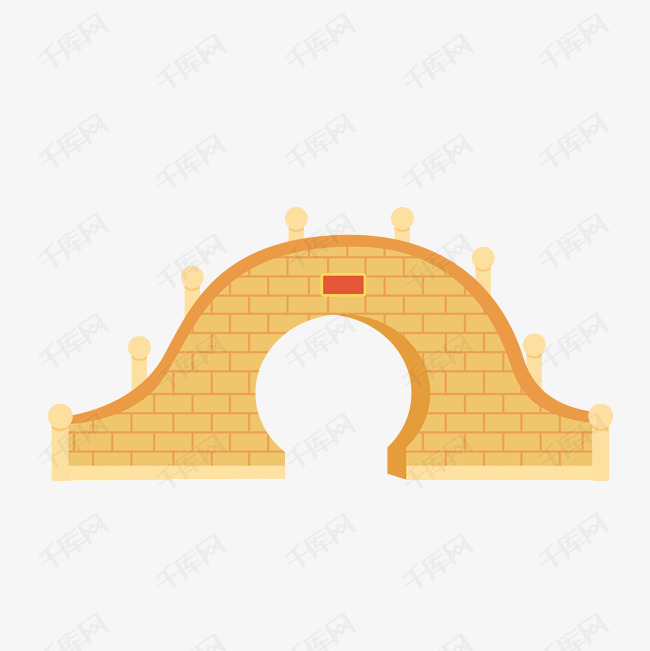 卡通拱桥素材图片免费下载-千库网