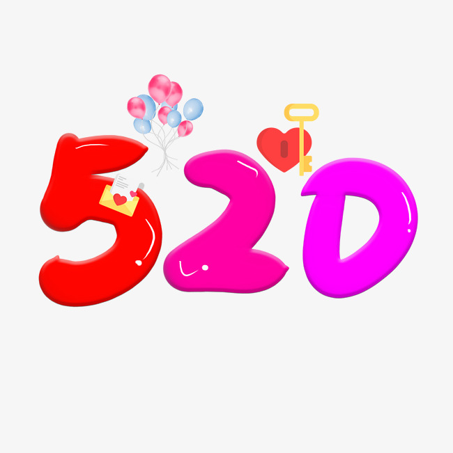 520彩色卡通创意艺术字设计