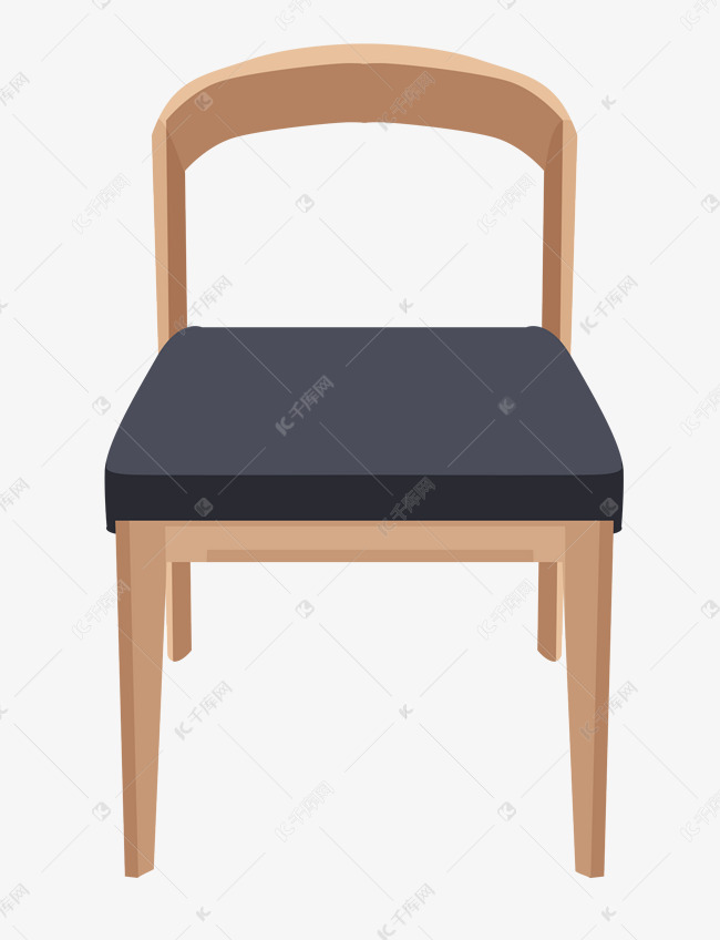 简约黑色椅子插画素材图片免费下载-千库网