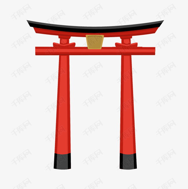 日本红色门建筑