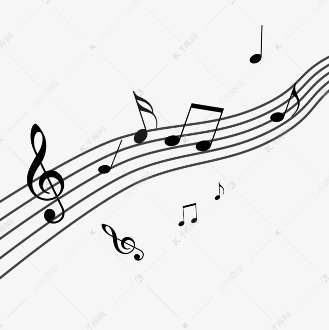 歌曲音符曲谱_音符卡通图片(5)