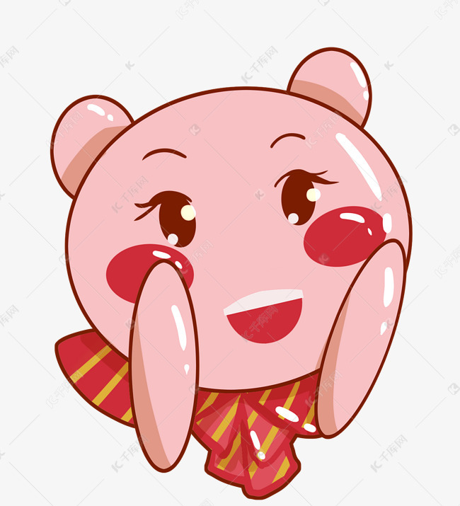 很开心的动物插画