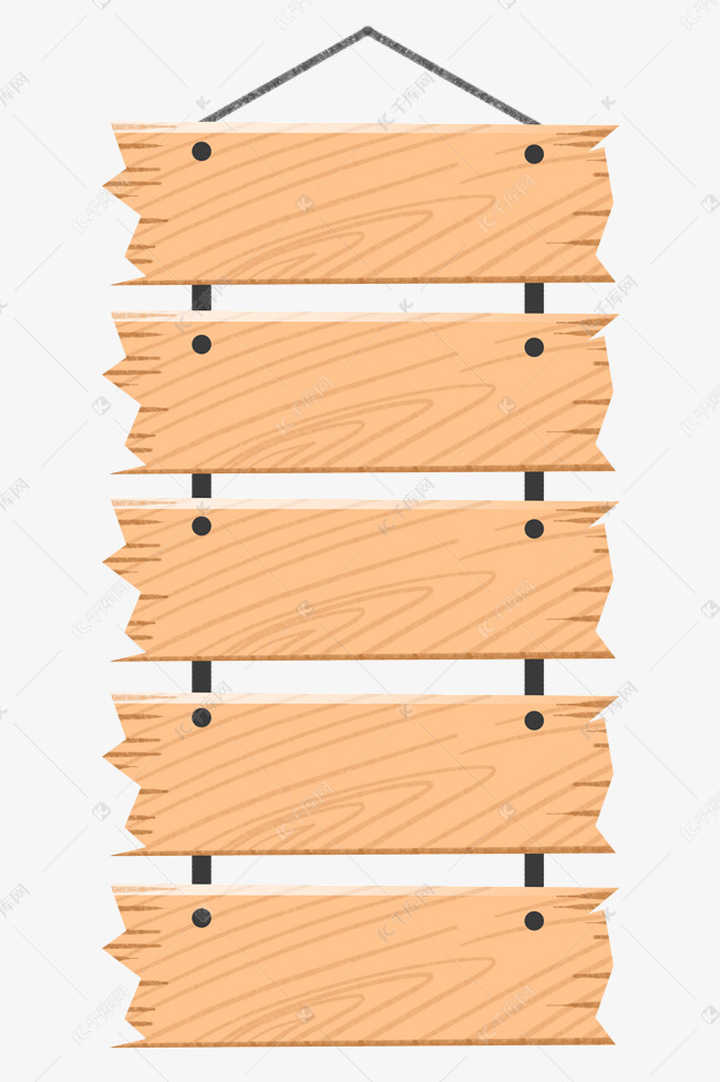 卡通木板图表插画