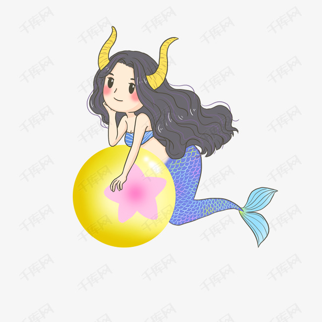 摩羯座星座少女png