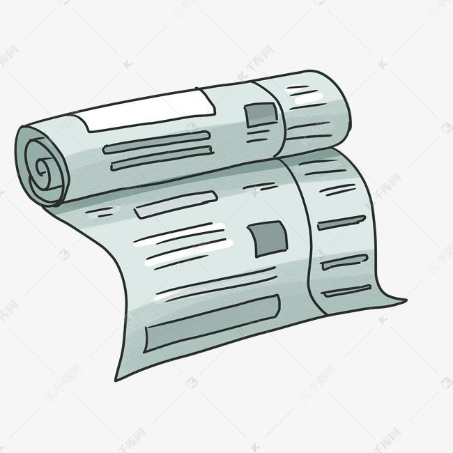 新闻报纸卡通插画