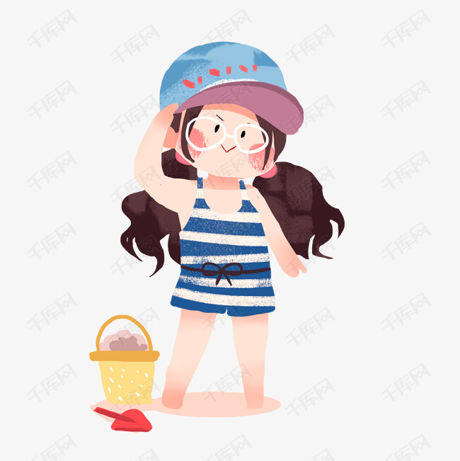 海滩在海边玩沙的泳装性感png夏日丝袜下载女孩3图片