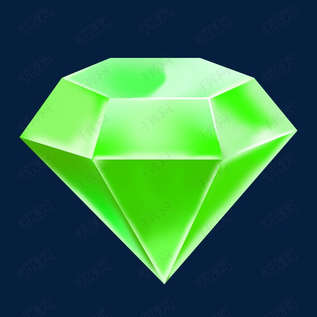 绿色立体钻石宝石