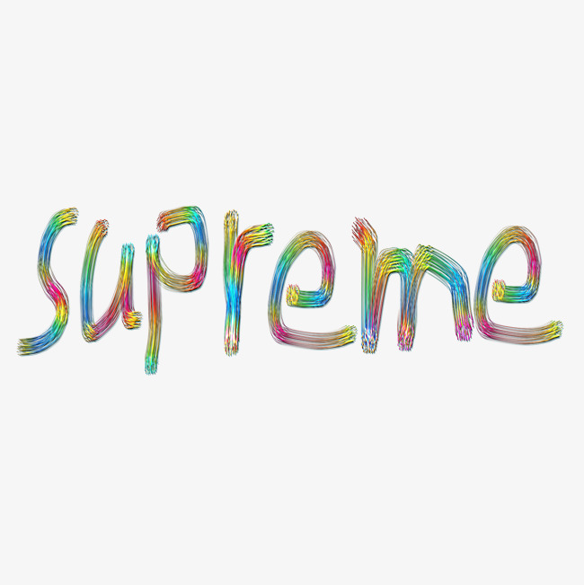 supreme彩色艺术字