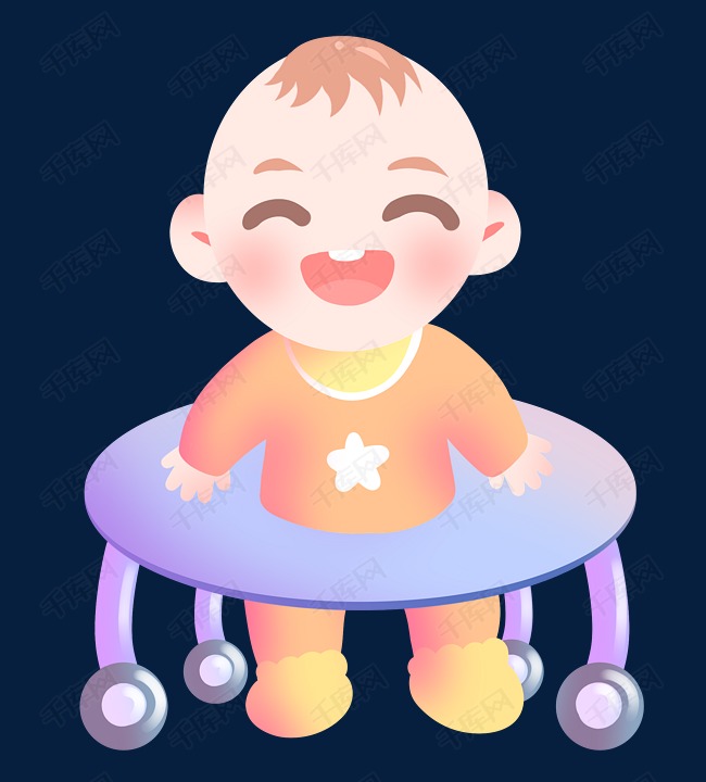 学走路的婴儿插图