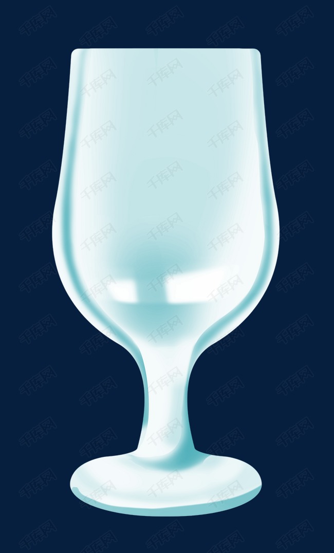 可爱玻璃高脚杯