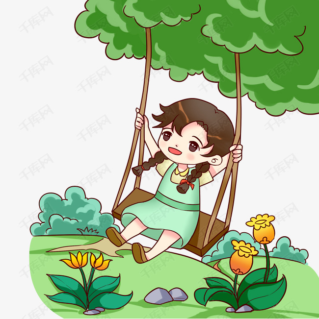 荡秋千的女孩