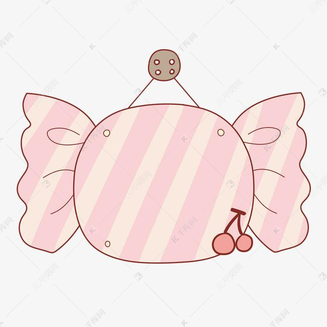 粉色糖果边框插画